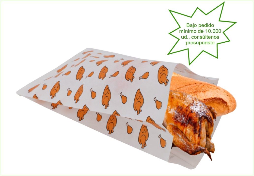 Bolsa Para Pollo 25+9x40 cm