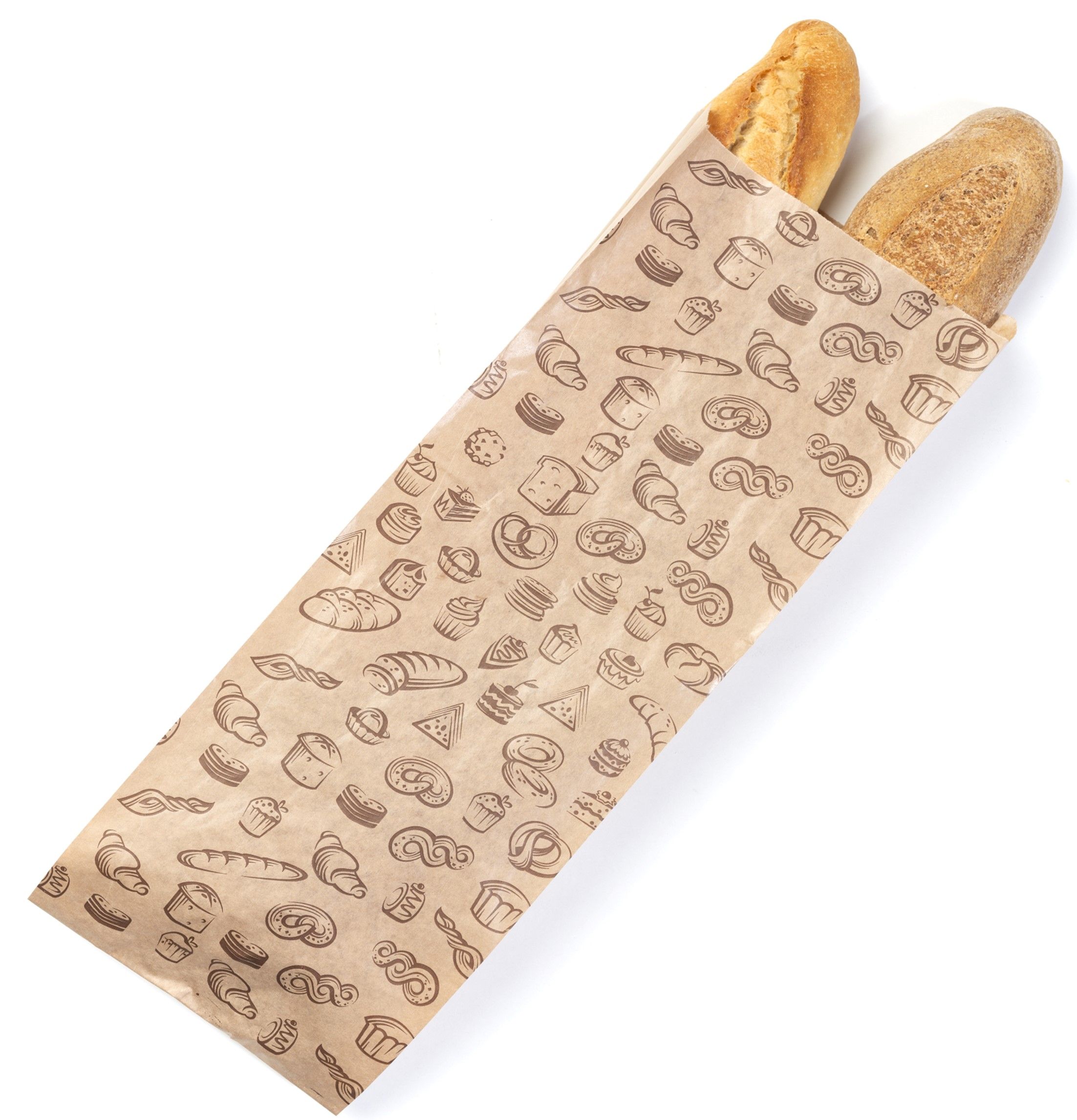 Bolsa Kraft 18+6x52 cm