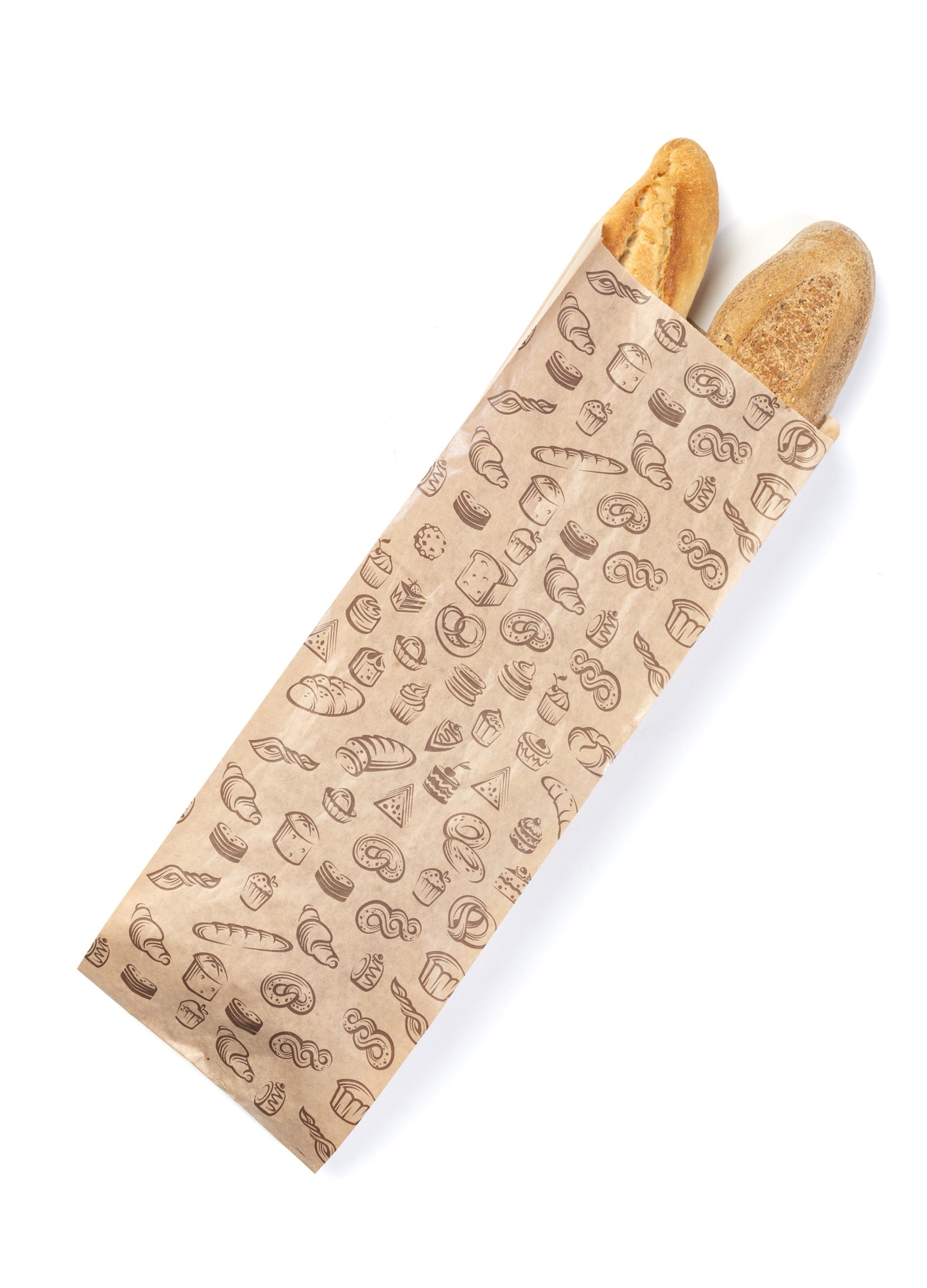 Bolsa Kraft 14+6x60 cm