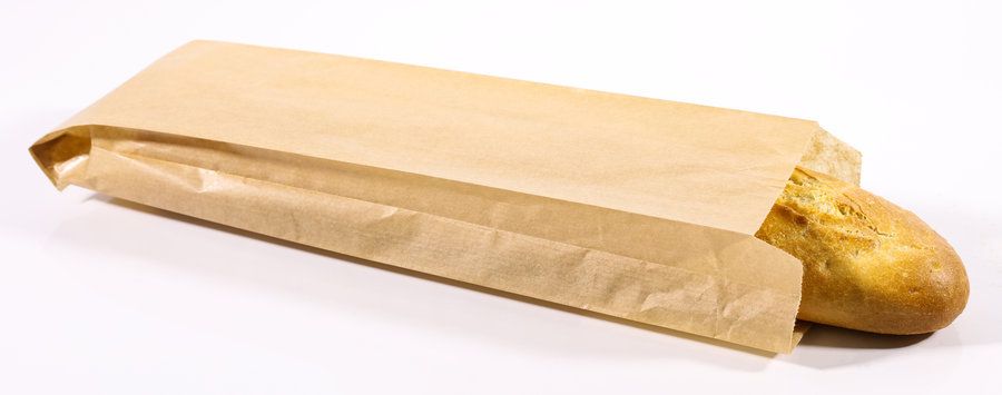 Bolsa Kraft 9+5x34 cm