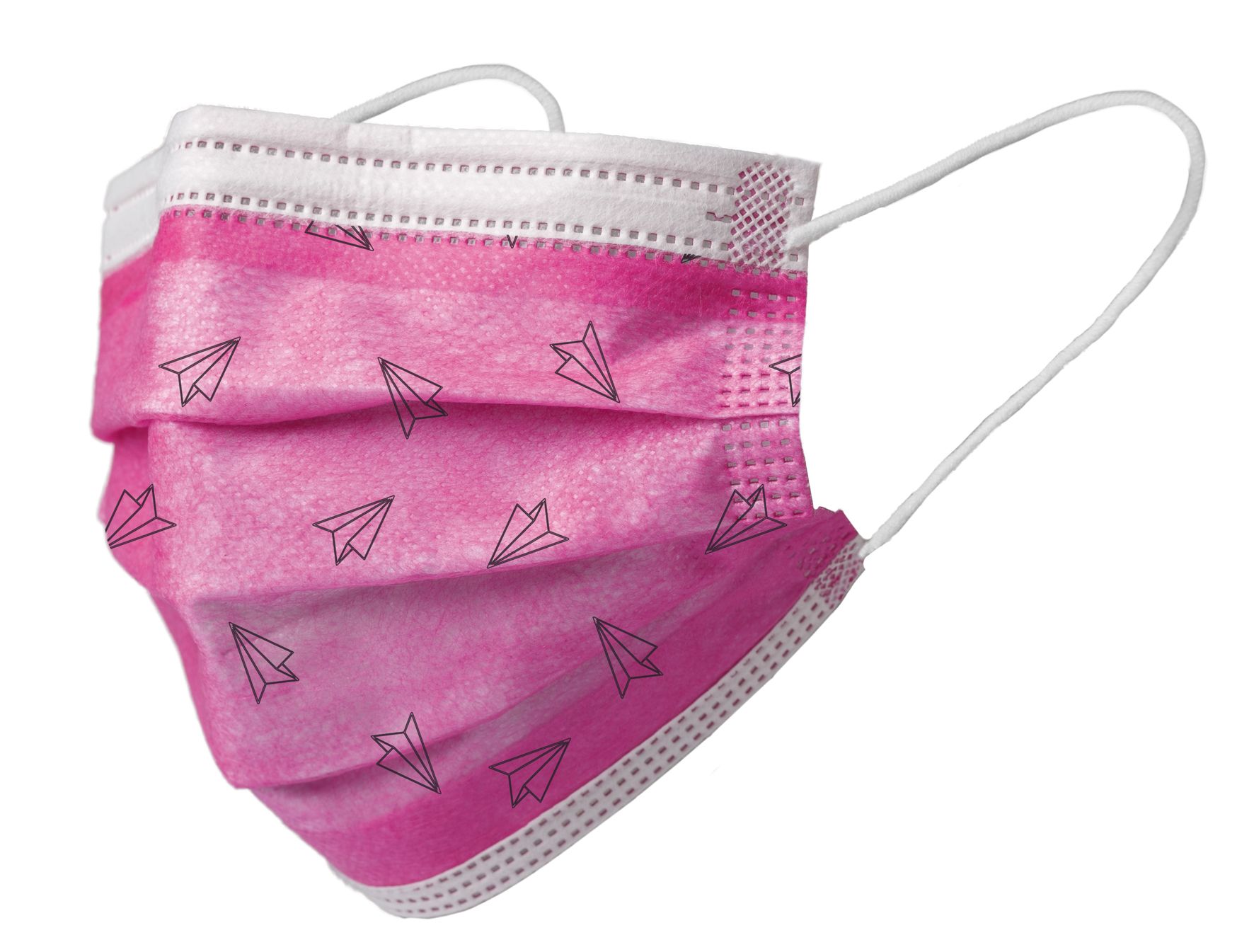 Mascarilla Quirúrgica IIR Aviones/Rosa