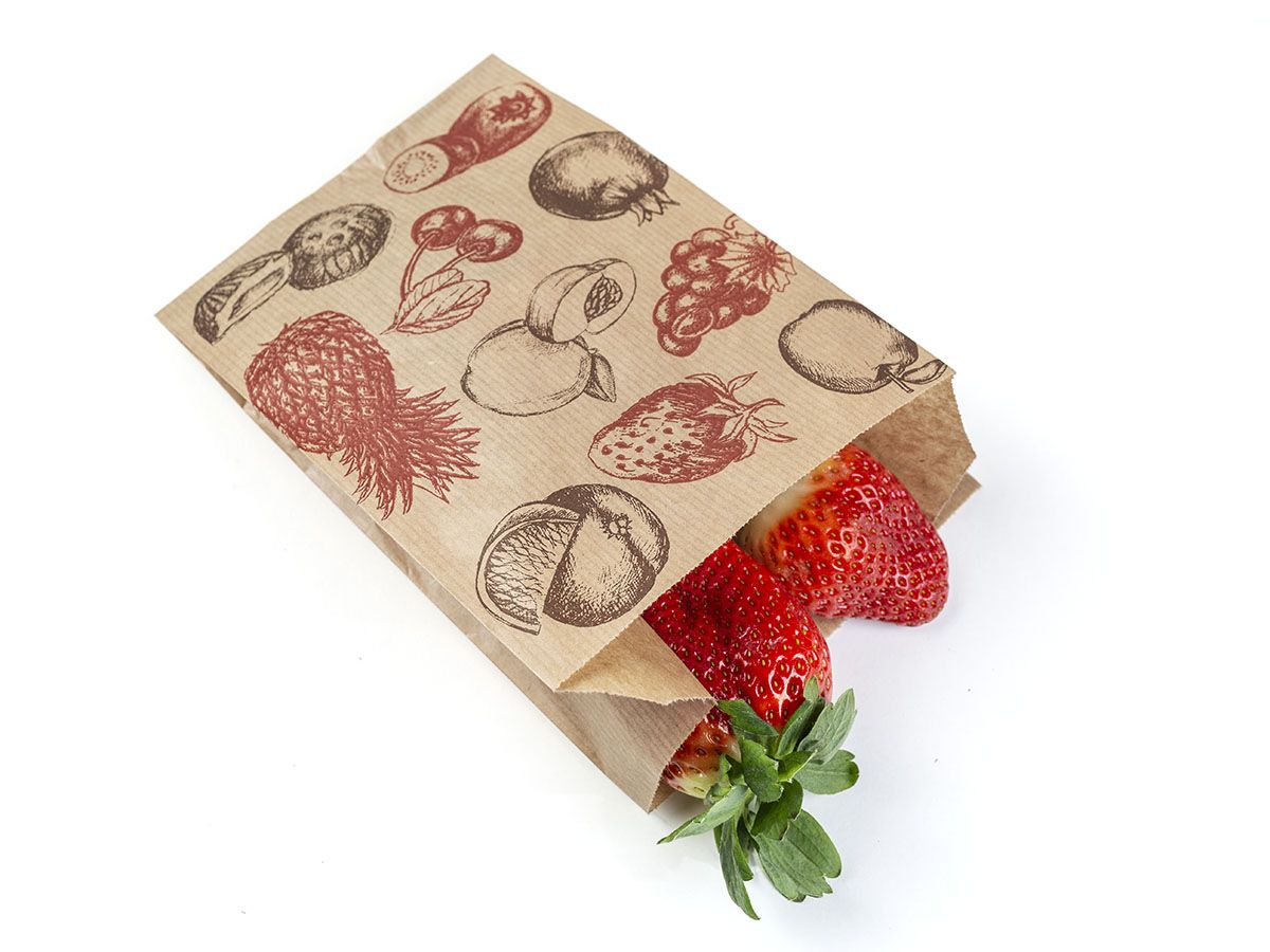 Bolsa Kraft 14+9x22 cm Fruta