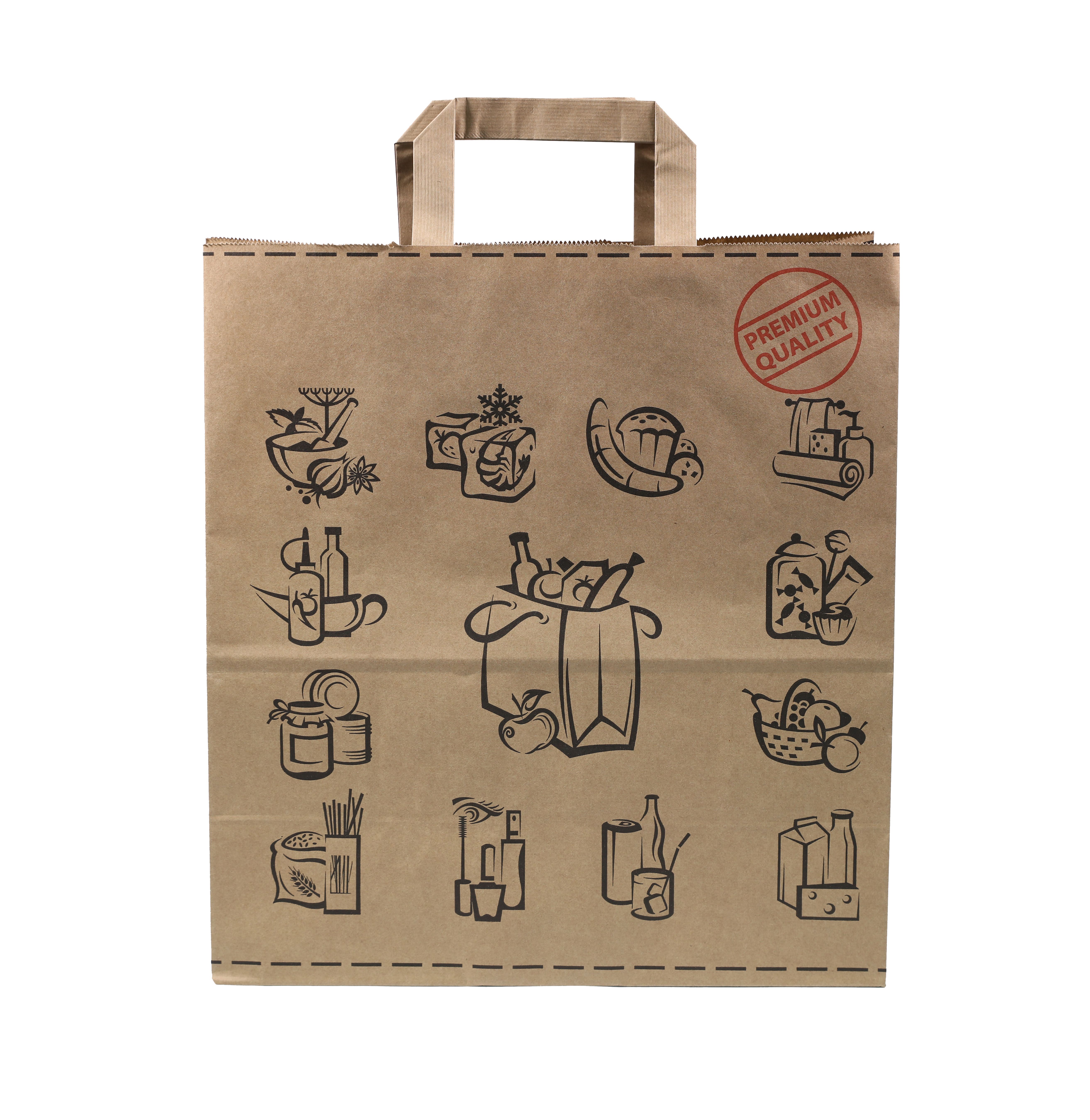 Bolsa Kraft 30+16x34 cm SUPERMERCADO