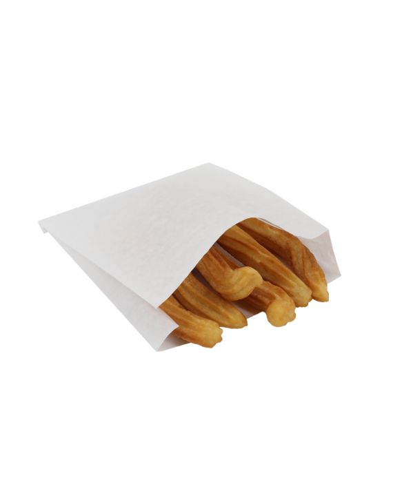 Bolsa blanca antigrasa 45+25gr 18+5x20cm