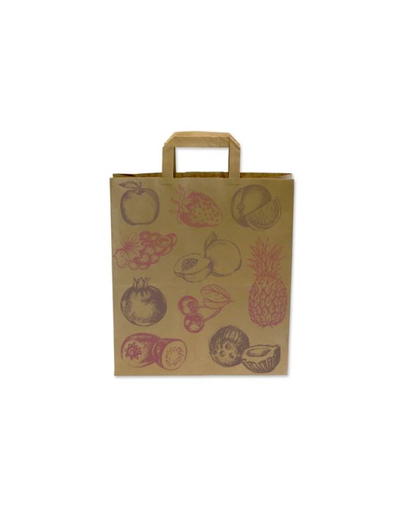 Bolsa Kraft 30+16x34 cm "M" FRUTA