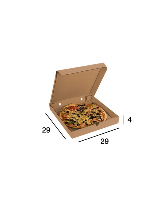 Caja Pizza Kraft 29x29x4 cm