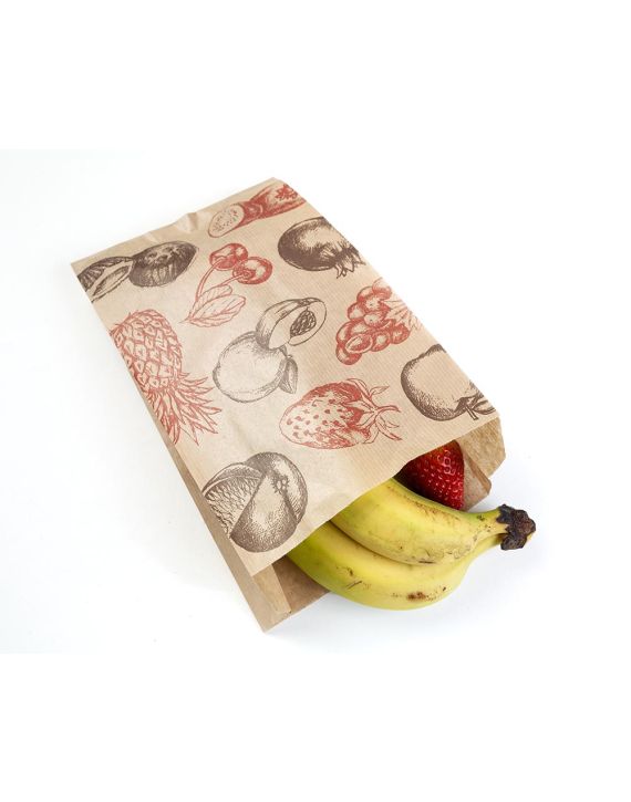 Bolsa Kraft 16+7x28 cm Fruta