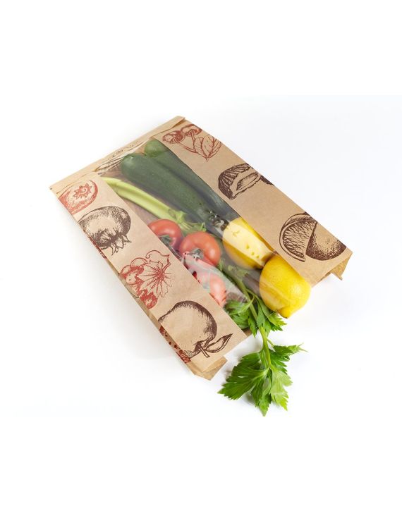 Bolsa Ventana 22+8,5x32 cm Fruta