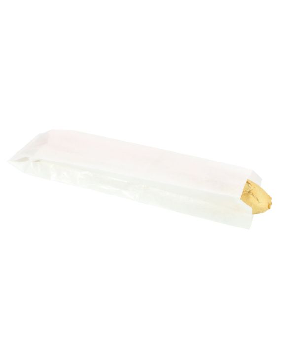 MT Products Bolsas de pan de papel blanco liso – 5.25 x 3.25 x 18 pulgadas  (50 piezas) bolsas de panadería para mantener frescos baguettes, subs y