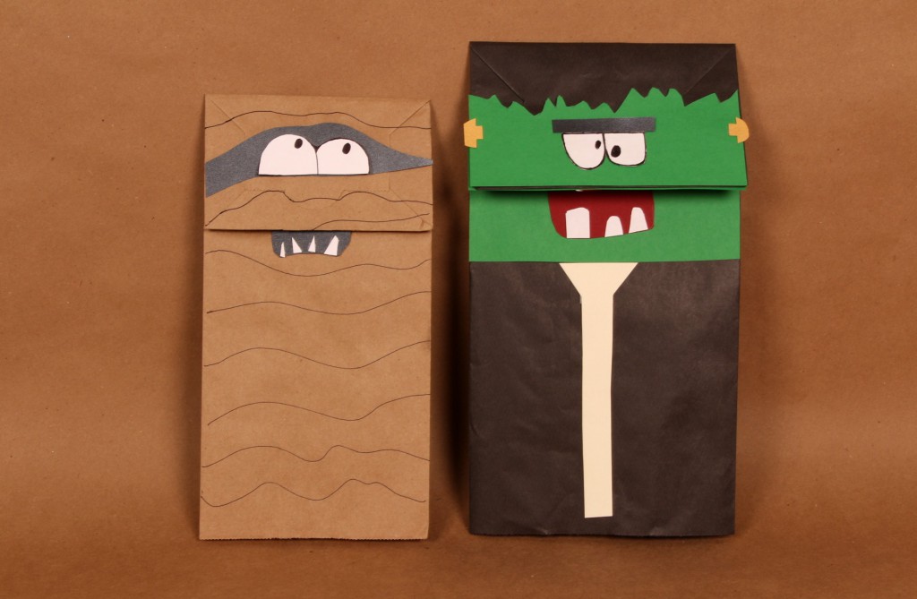 CÓMO CREAR MARIONETAS PARA HALLOWEEN CON BOLSAS DE PAPEL KRAFT